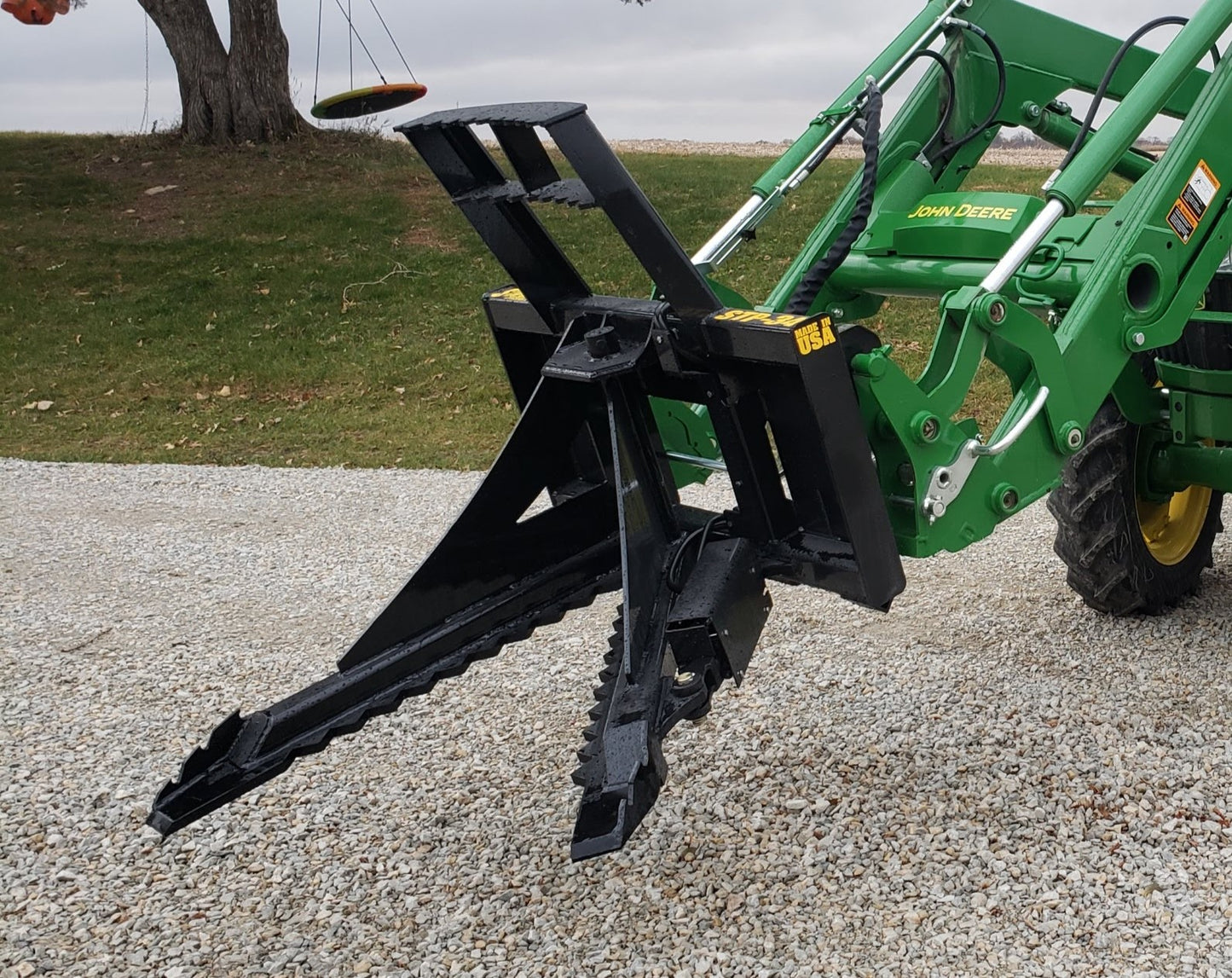 Stinger Attachments Tree & Post Puller for Compact Tractor