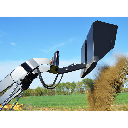 Loflin Fabrication Mini Front Dump Bucket for Mini Skid Steer and Compact Tractor