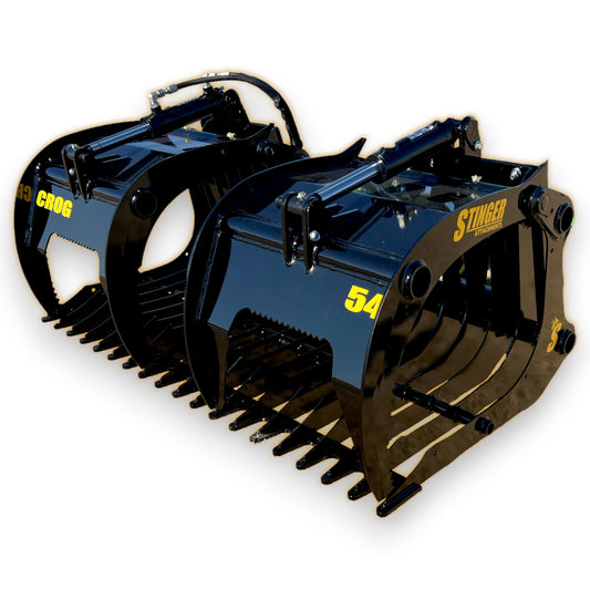 Compact Rock Grapple Attachment for Skid Steer and Compact Tractor – Stinger Attachments | HeavyFit Parts
