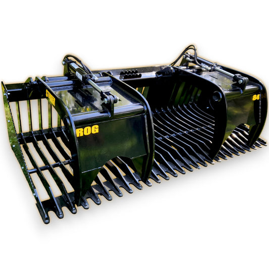 Open Sides Rock Grapple Bucket Attachment for Skid Steer – Stinger Attachments | HeavyFit Parts