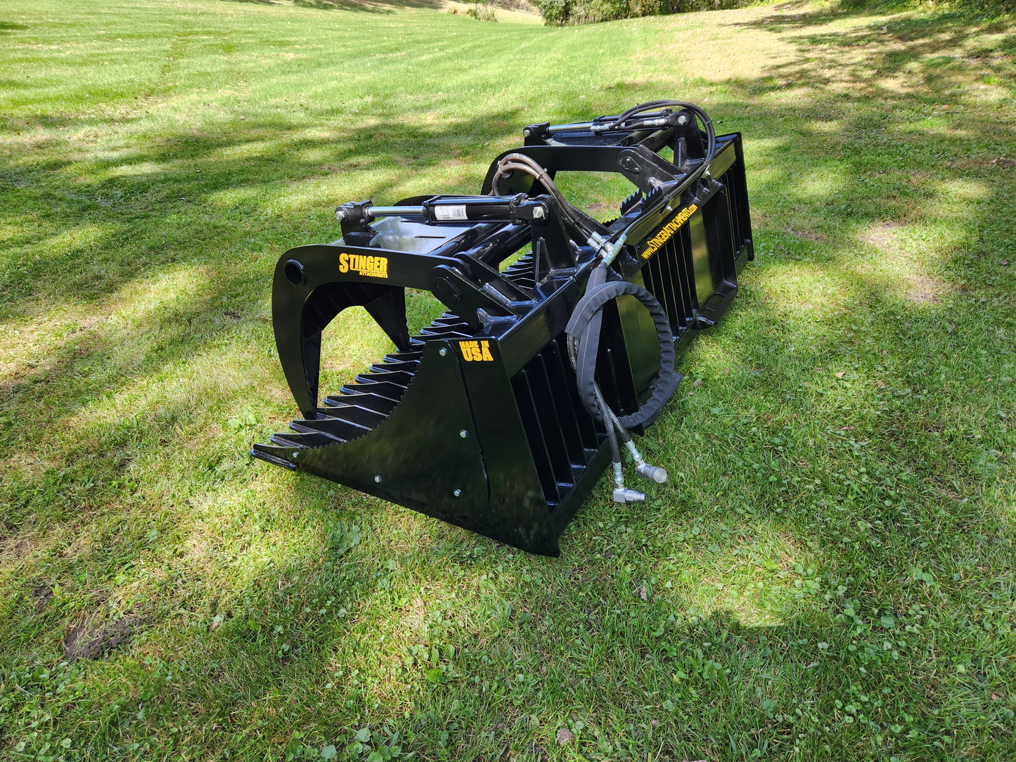 Stinger Attachments Open Sides Rock Grapple for Tractor