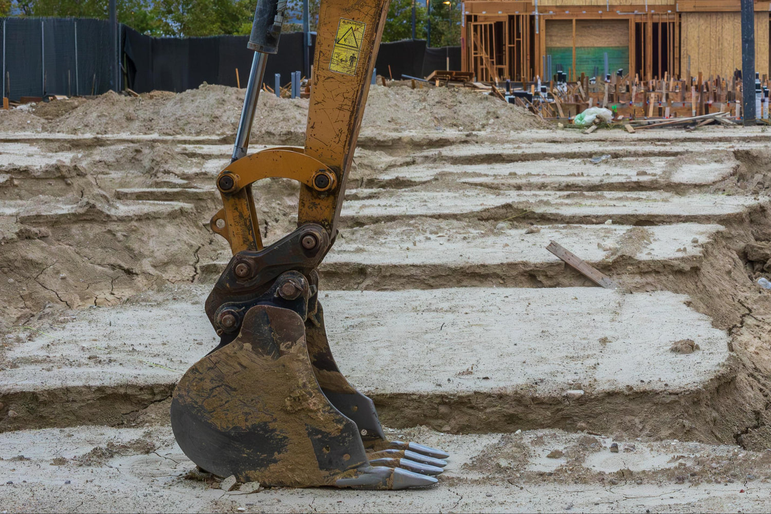 excavator on a construction