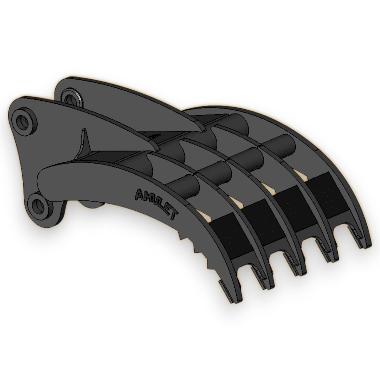 HoeMate Multi-Tine Rake Attachment for Excavator and Backhoe – Amulet Manufacturing | HeavyFit Parts