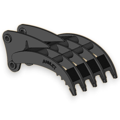 HoeMate Multi-Tine Rake Attachment for Excavator and Backhoe – Amulet Manufacturing | HeavyFit Parts
