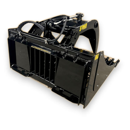 Stinger Attachments Open Sides Rock Grapple Bucket for Skid Steer