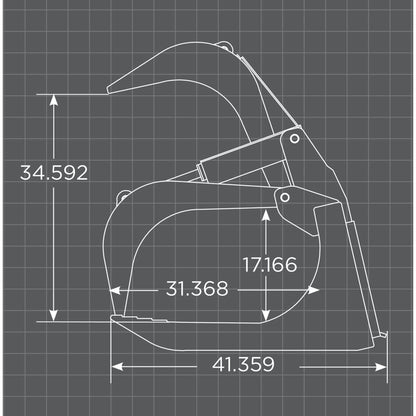 Loflin Fabrication Standard Duty Root Grapple for Skid Steer